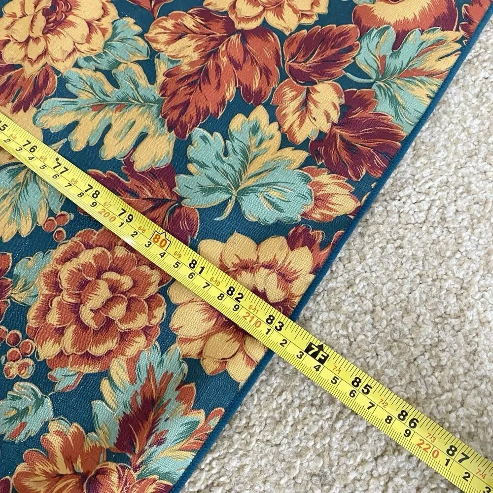 Autumnal Floral Tablecloth Rectangle Fall Harvest Leaves Flowers 60